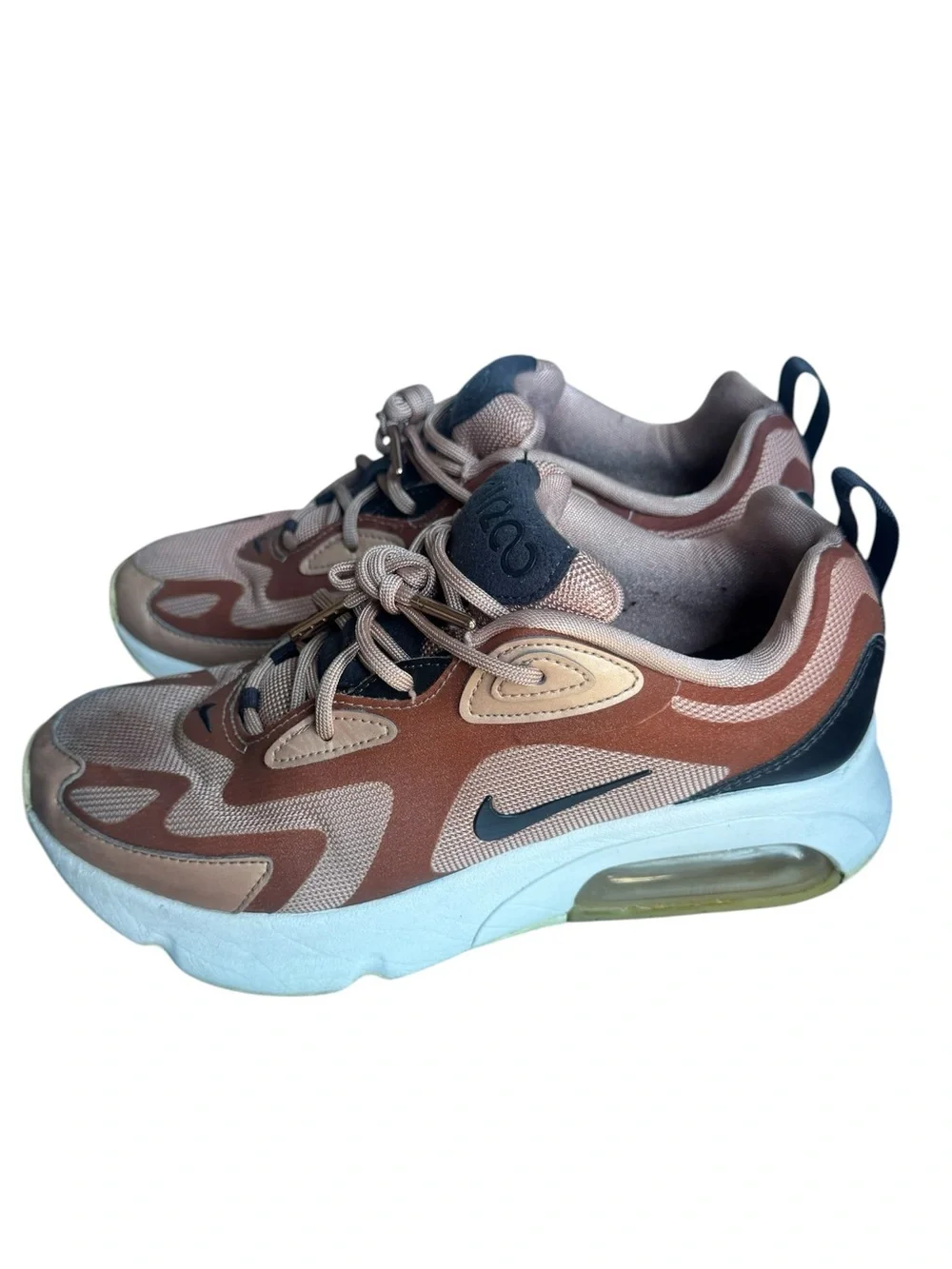Nike Air Max-style Air 200 Retro Pink Brown Mesh Streetwear Sneakers Women’s 7.5